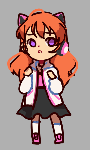 File:Chibi maya in cat girl headset wip.png